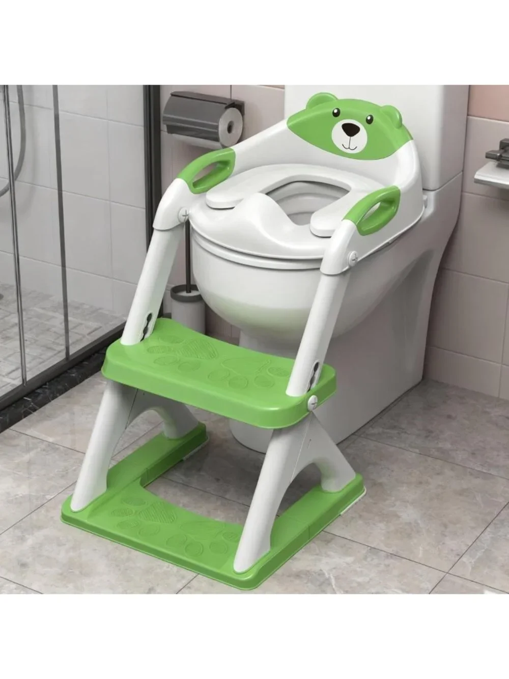 Adjustable Potty Training Seat with Step Stool Ladder for Toddlers, Anti-Slip
